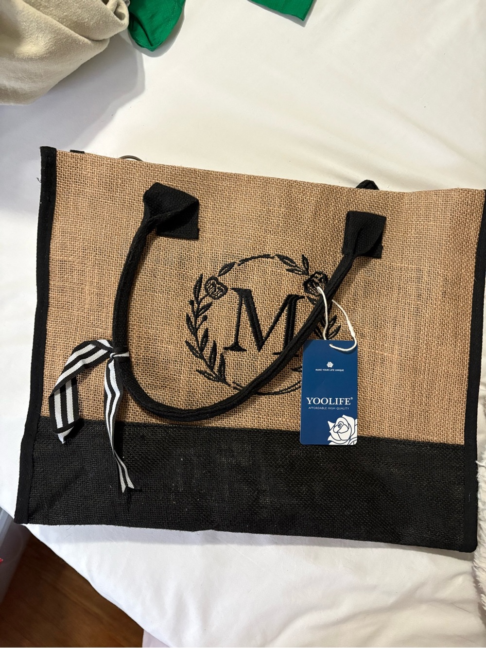 M Monogram Beach Tote Bag